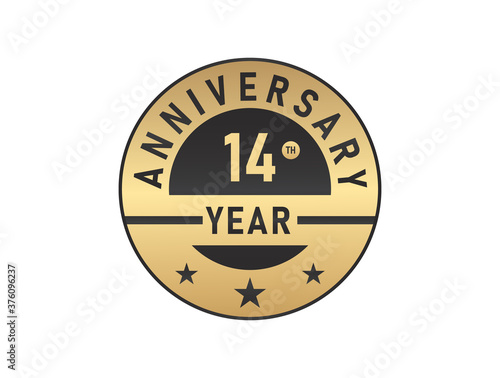 14 years anniversary image vector logotype 