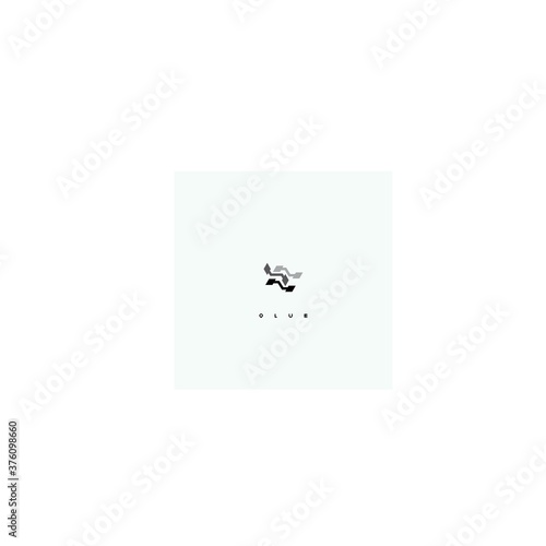 

Illustration in the form of a chemical scheme of glue in the form of a symbol or logo