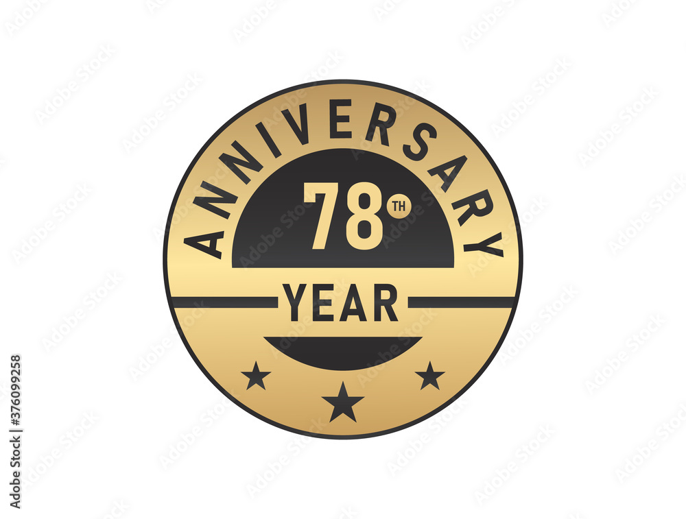 78 years anniversary image vector logotype 