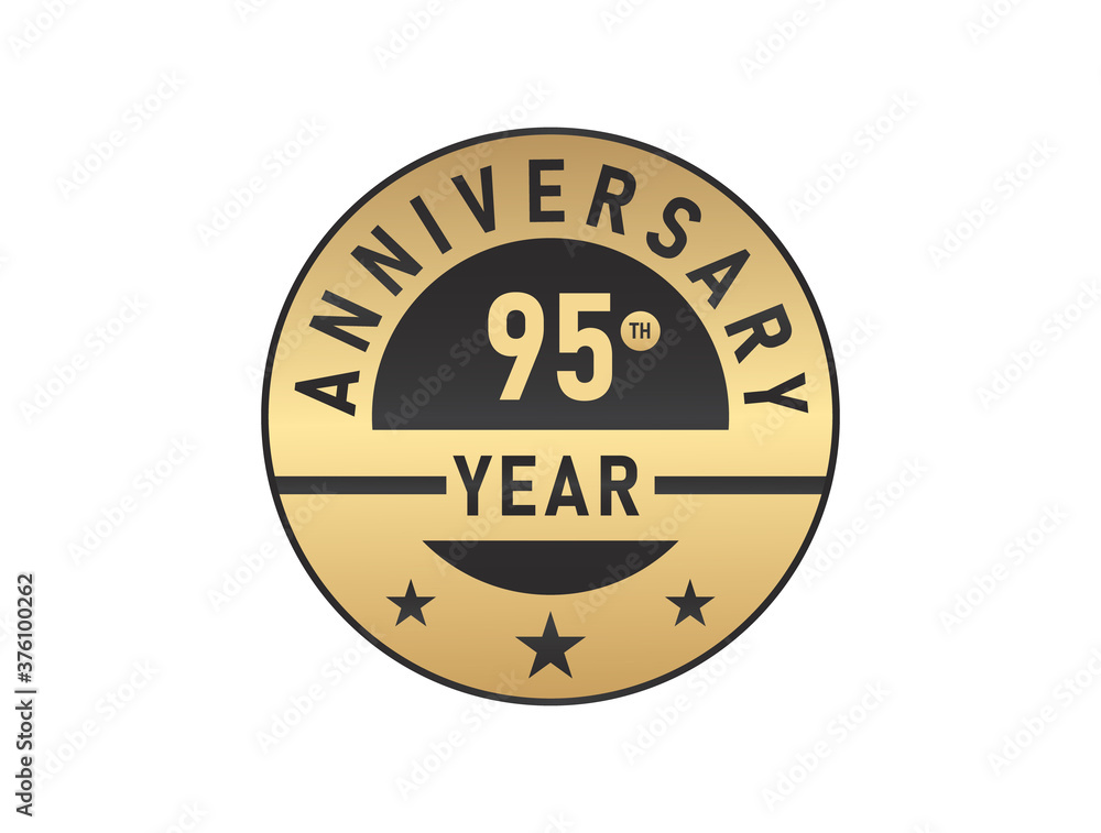 95 years anniversary image vector logotype 