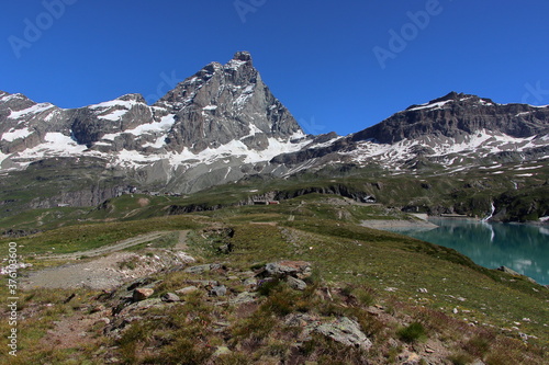 Marvellous views of the majestic mountains among the snow-capped Alps.