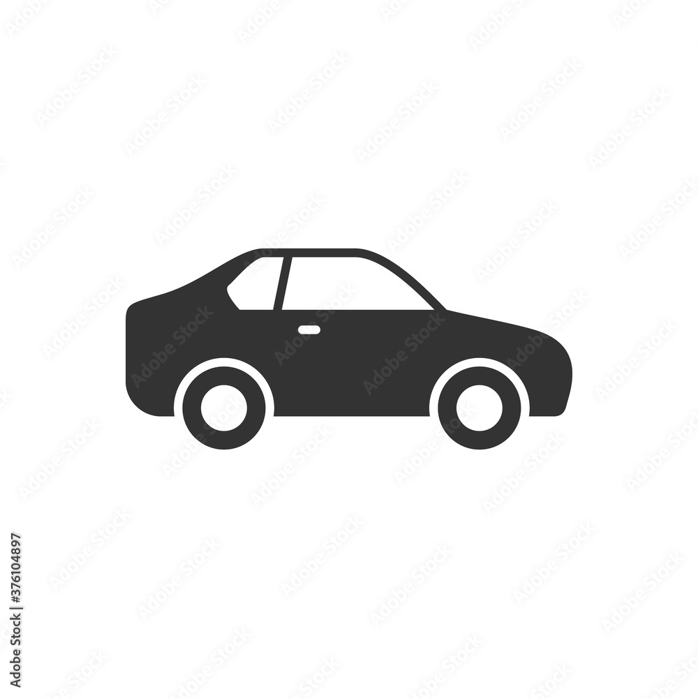 Coupe car glyph icon or vehicle concept