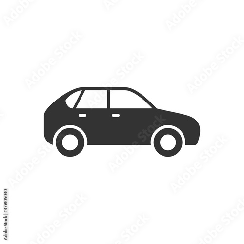 Hatchback glyph icon or vehicle concept