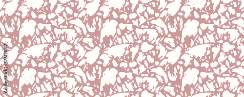 Seamless pattern with cow felt print on white backgound. Splash effect of paint, crackle, cracked paint. Stock illustration for web, print, background, wallpaper, textile, wrapping paper, scripbooking