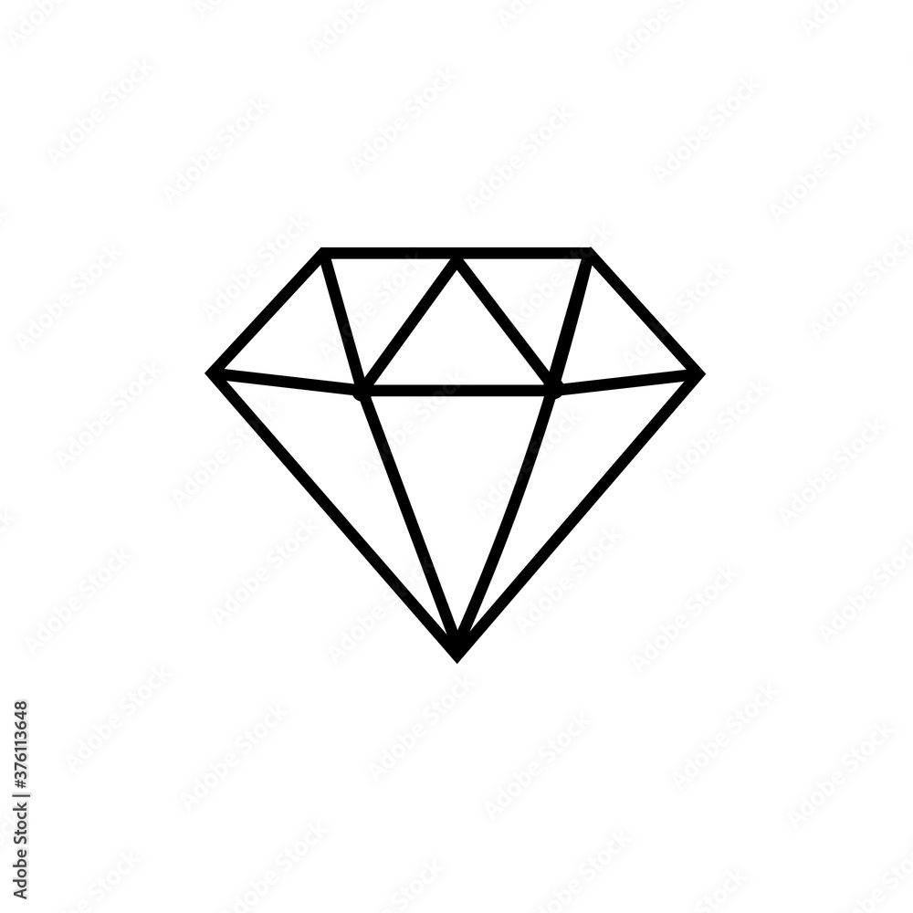 Icon of diamond, crystal premium sign, VIP status. Vector illustration EPS 10 Icon of diamond, crystal premium sign, VIP status. Vector illustration EPS 10