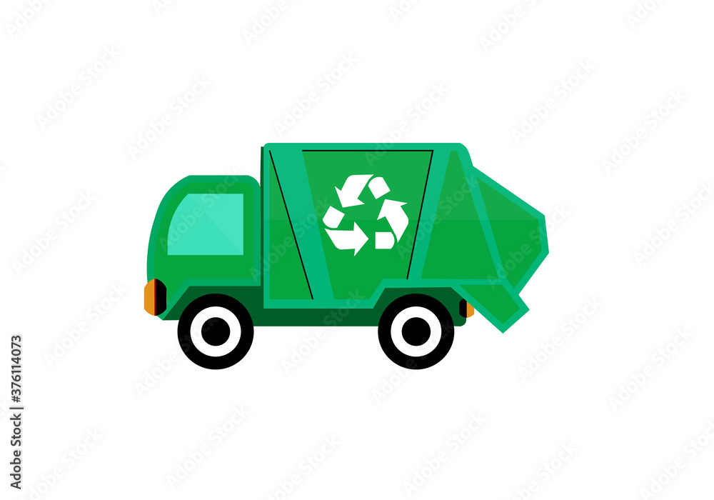 Garbage truck icon. Garbage collection machine. Vector illustration eps 10 Garbage truck icon. Garbage collection machine. Vector illustration eps 10