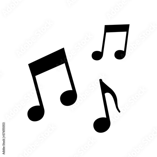 Icon three musical notes. Vector illustration eps 10.