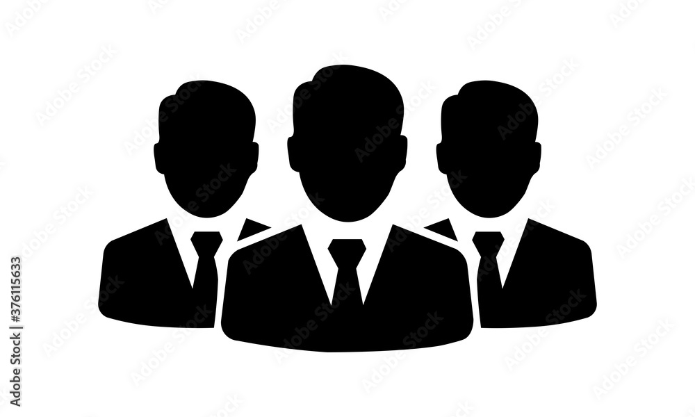 Icon of three people. Vector illustration eps 10 Icon of three people. Vector illustration eps 10