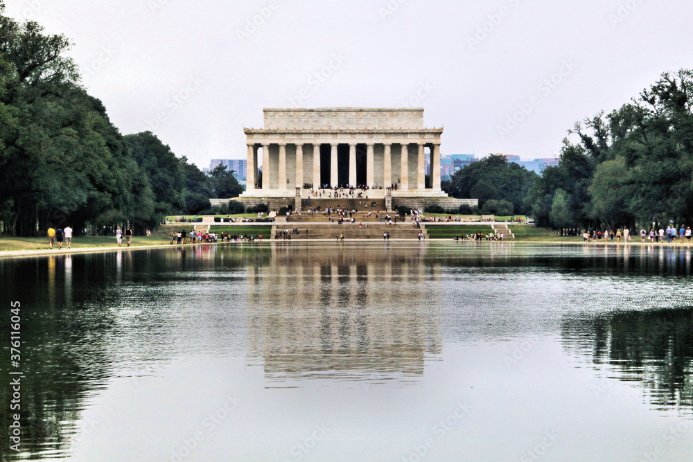 A view of the Lincoln Memorial in Washington