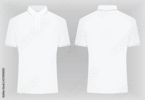 White man polo t shirt. vector illustration