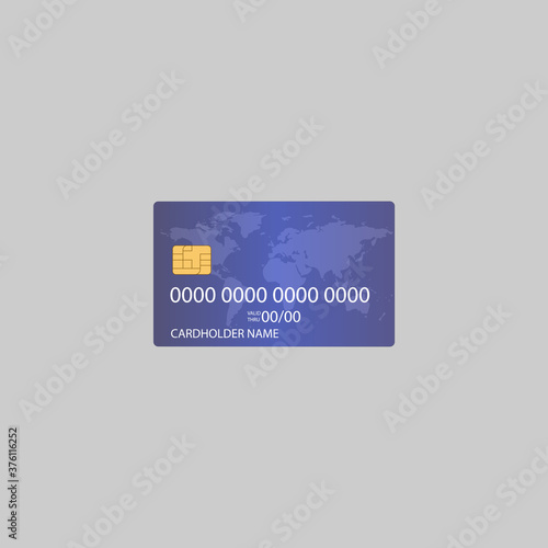 realistic bank card icon. Vector illustration eps 10
