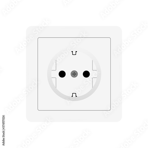 Realistic outlet icon. 220 volt. Vector illustration eps 10