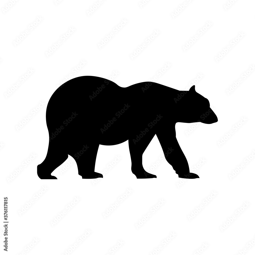 The black bear icon. Vector illustration eps 10 The black bear icon. Vector illustration eps 10