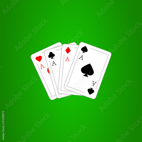Realistic poker cards icon. Vector illustration eps 10