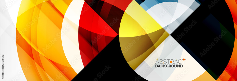 Round shapes, triangles and circles. Modern abstract background Round shapes, triangles and circles. Modern abstract background