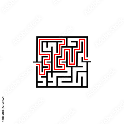 abstract vector maze logo solution icon. Vector illustration eps 10