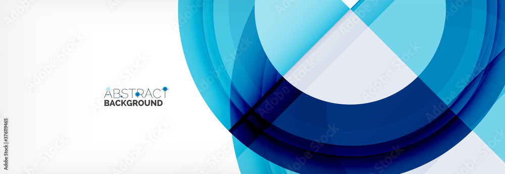 Obraz premium Round shapes, triangles and circles. Modern abstract background