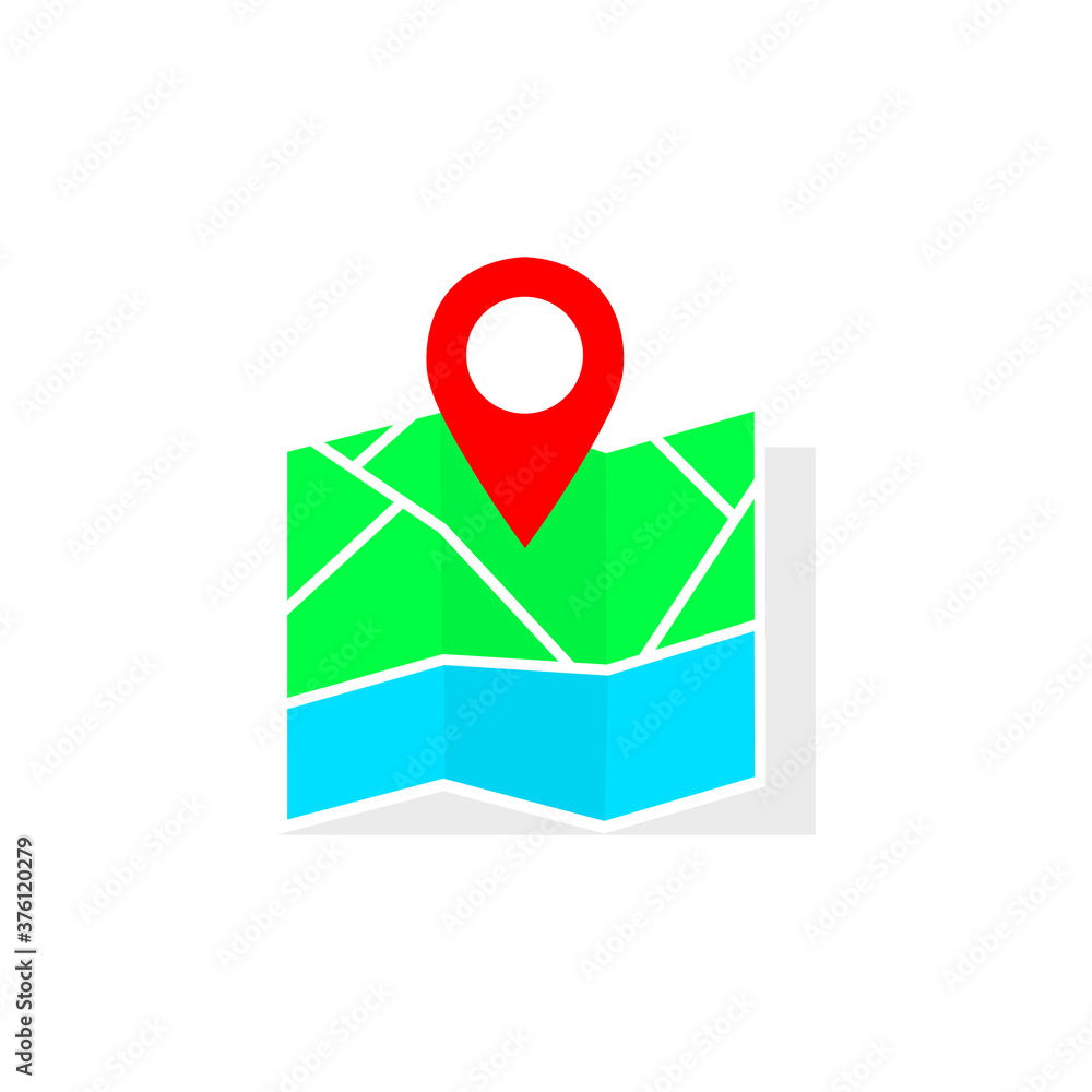Map icon and location sign. Vector illustration eps 10 Map icon and location sign. Vector illustration eps 10