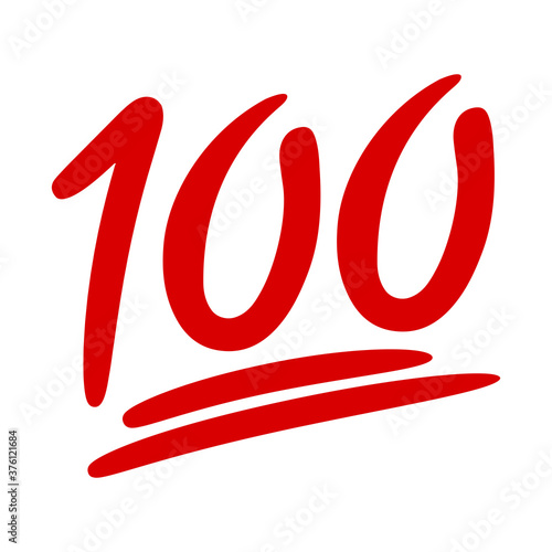 One hundred icon - stock vector