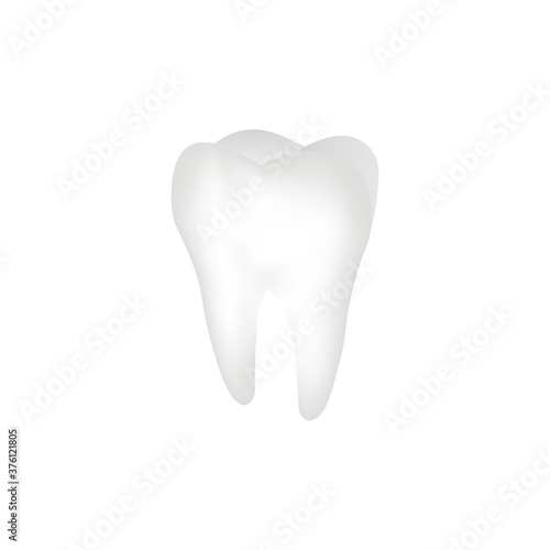 Icon realistic human tooth. Vector illustration eps 10
