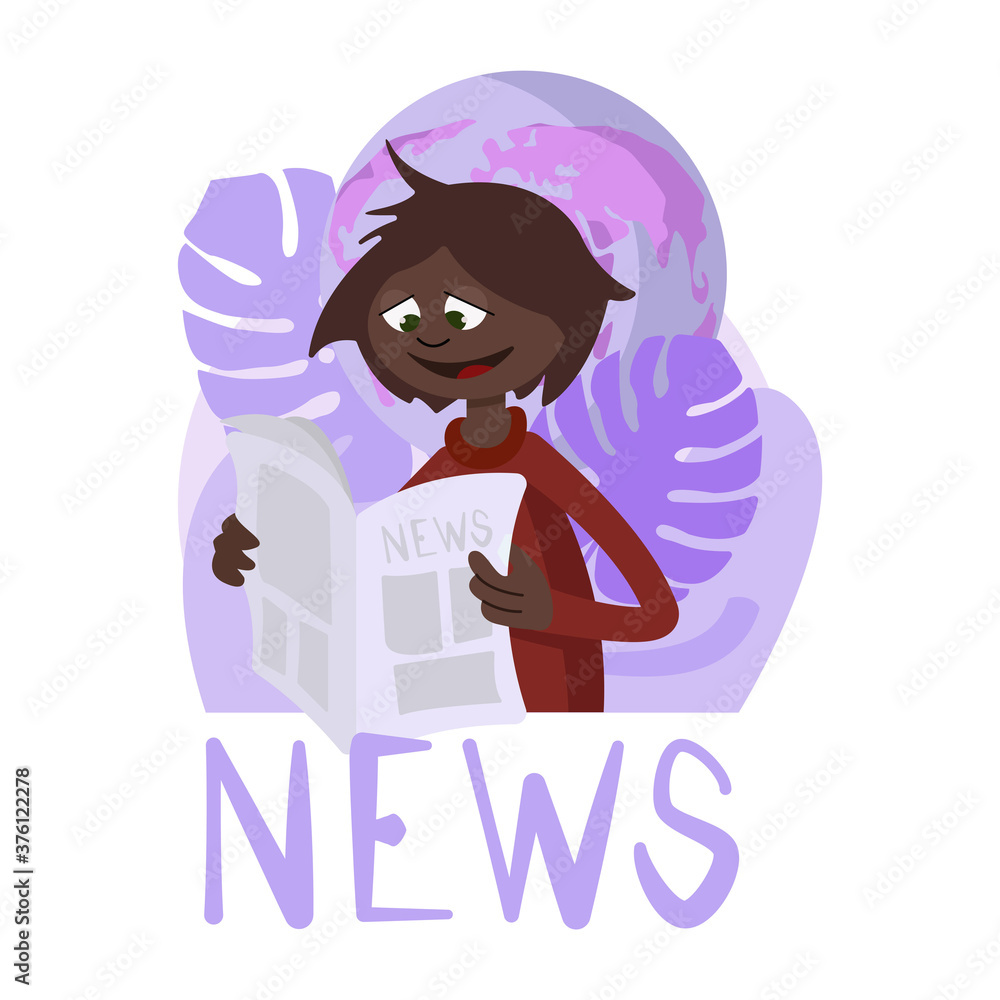 Man read the news. News newspaper Man read the news. News newspaper