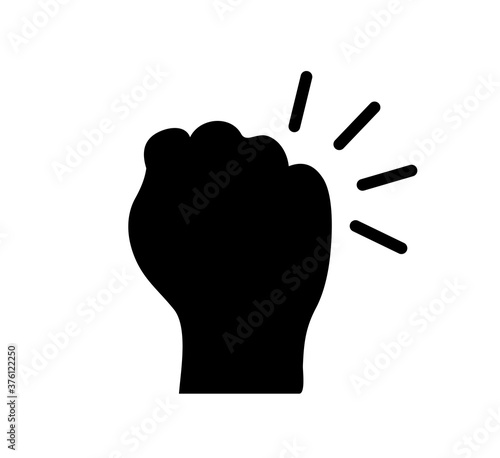 Hand knocking on door logo icon, fist knocking sign - for stock vector