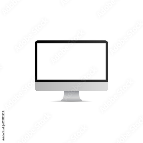 Realistic computer technology icon. Vector illustration eps 10