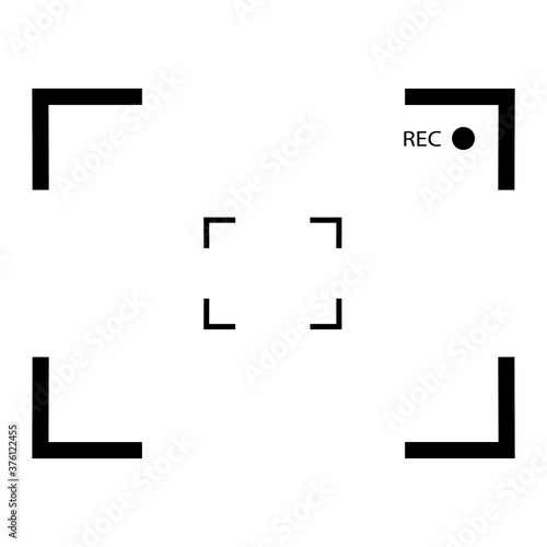 camera viewfinder rec background icon. Vector illustration eps 10