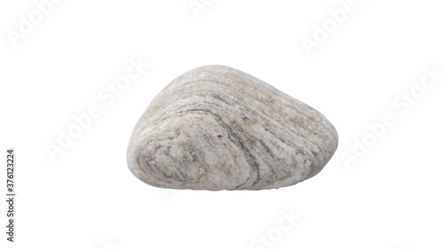 gneiss rock specimen on white background. gneiss is metamorphic rocks.Stone on white background