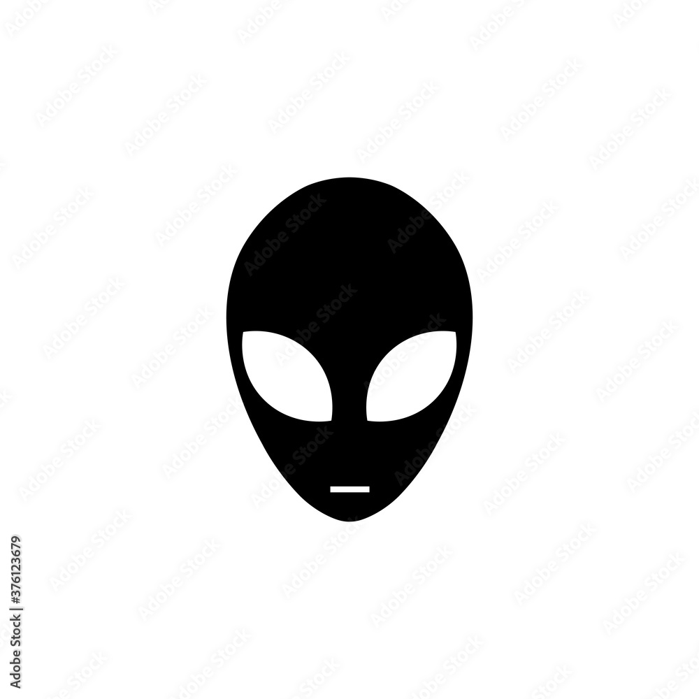 Alien mask black sign icon. Vector illustration eps 10 Alien mask black sign icon. Vector illustration eps 10