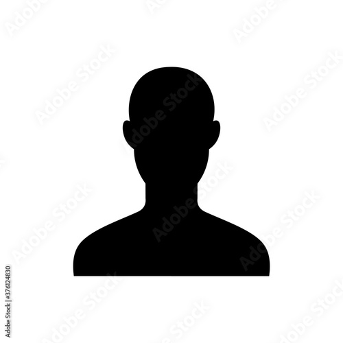 Icon black sign user man. Vector illustration eps 10