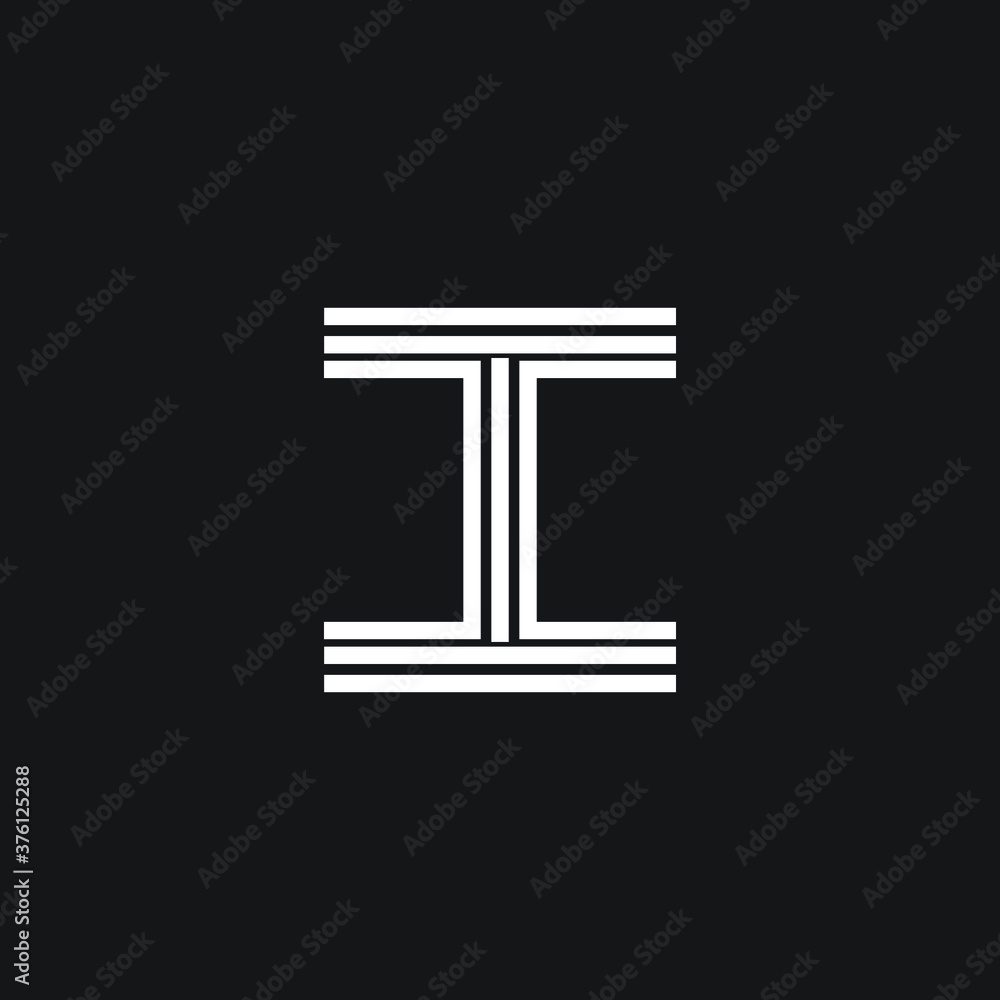 initial minimal simple biased based vector logo design of letter I in white color with black background initial minimal simple biased based vector logo design of letter I in white color with black background