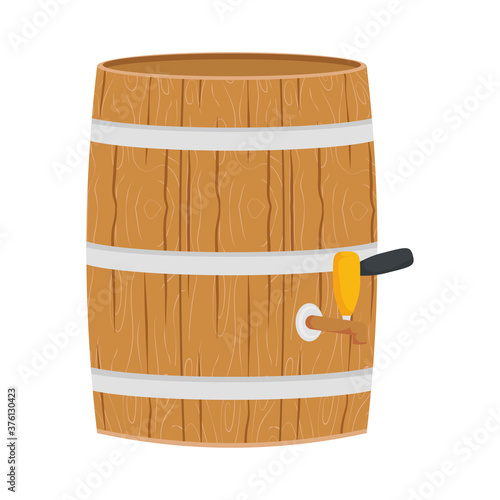 beer wooden barrel front isolated style icon