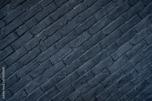 Texture of black brick wall
