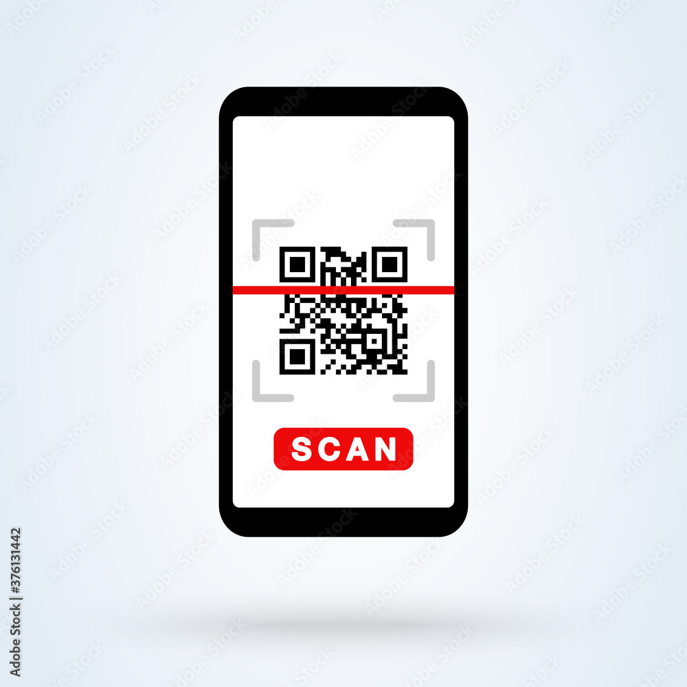 QR code scanning smartphone app linear icon. Matrix barcode scanner. Thin line illustration. 2D code mobile phone reader. Contour symbol. Editable stroke. Simple modern icon design illustration. QR code scanning smartphone app linear icon. Matrix barcode scanner. Thin line illustration. 2D code mobile phone reader. Contour symbol. Editable stroke. Simple modern icon design illustration.