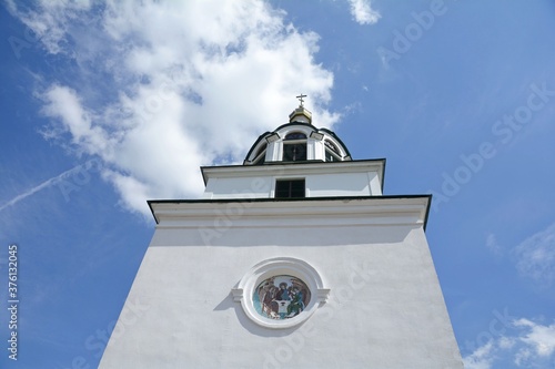 Trinity Church in the urban village of Mir. Holy Trinity Church. Church of the Holy Life-Giving Trinity. Grodno region, Korelichi district. Belarus photo