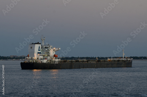 Ship in the harbour of Taranto, Italy