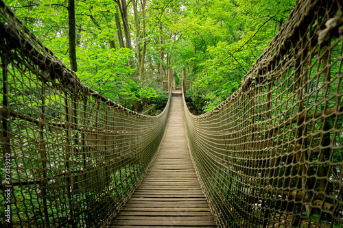 Schöne abenteuerliche Hängebrücke