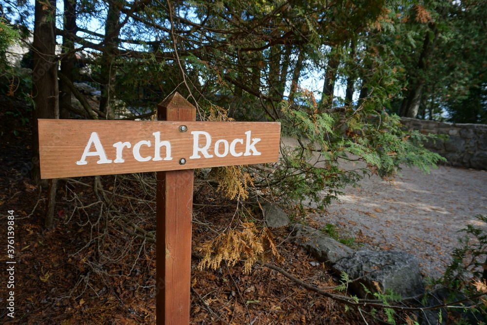 Arch Rock scenic point, Mackinac Island Michigan