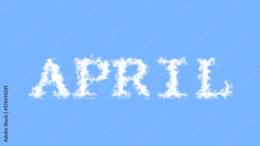 April cloud text effect sky isolated background. animated text effect with high visual impact. letter and text effect. April cloud text effect sky isolated background. animated text effect with high visual impact. letter and text effect.