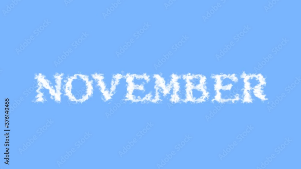 November cloud text effect sky isolated background. animated text effect with high visual impact. letter and text effect. November cloud text effect sky isolated background. animated text effect with high visual impact. letter and text effect.