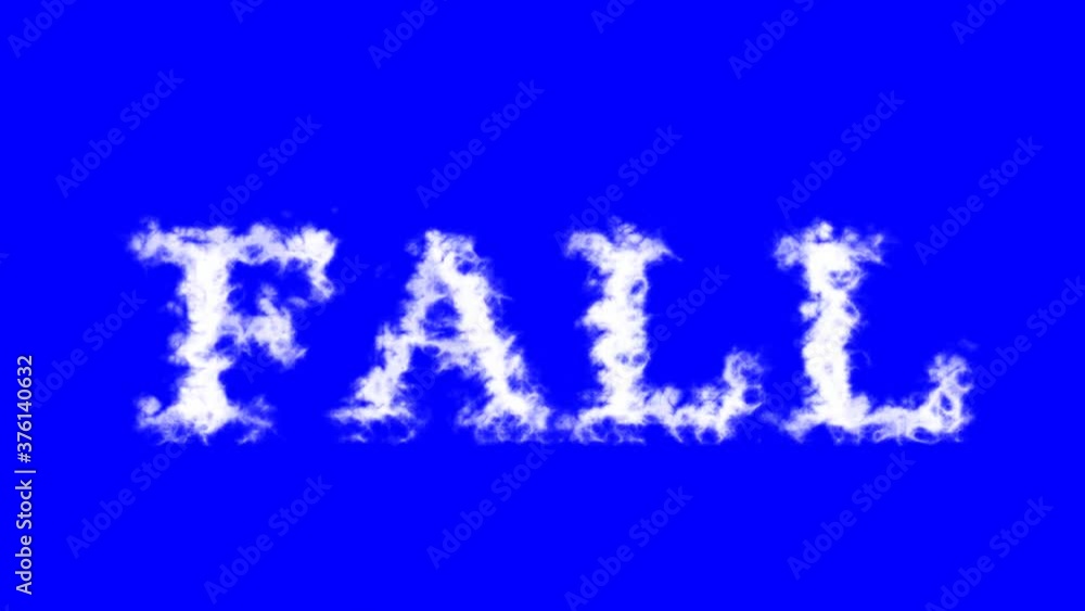 Fall cloud text effect blue isolated background. animated text effect with high visual impact. letter and text effect. Fall cloud text effect blue isolated background. animated text effect with high visual impact. letter and text effect.