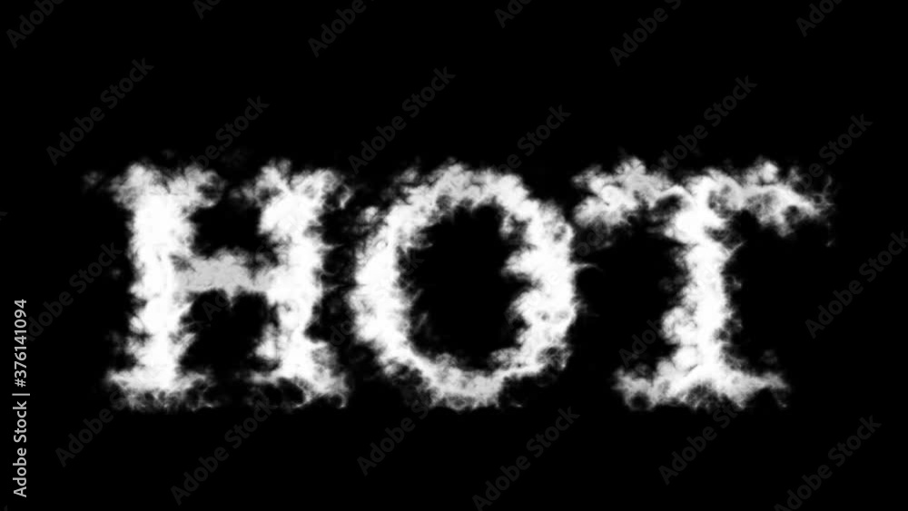 Hot cloud text effect black isolated background. animated text effect with high visual impact. letter and text effect. Hot cloud text effect black isolated background. animated text effect with high visual impact. letter and text effect.