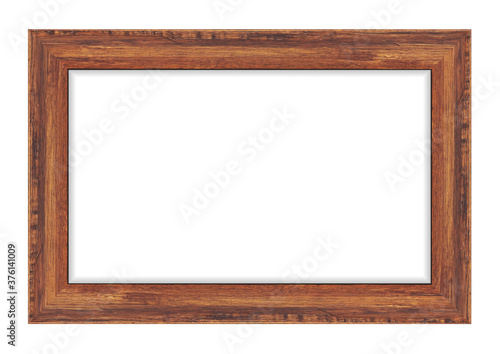 Wood frame isolated on white background. Vector illustration eps 10