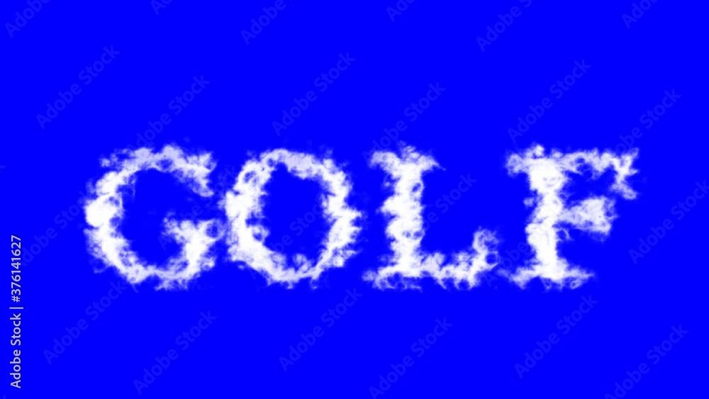 Golf cloud text effect blue isolated background. animated text effect with high visual impact. letter and text effect. Golf cloud text effect blue isolated background. animated text effect with high visual impact. letter and text effect.