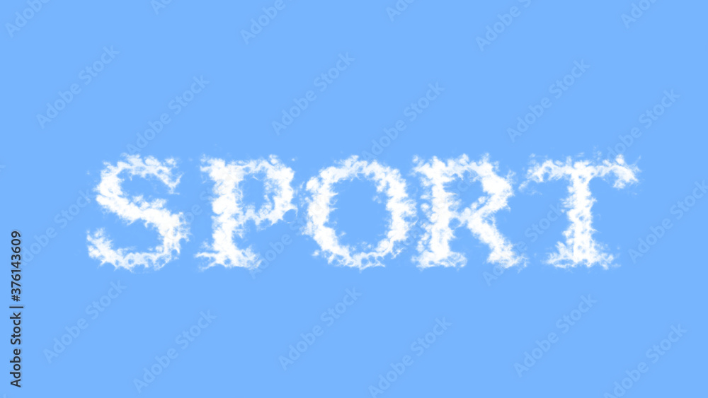 Sport cloud text effect sky isolated background. animated text effect with high visual impact. letter and text effect. Sport cloud text effect sky isolated background. animated text effect with high visual impact. letter and text effect.