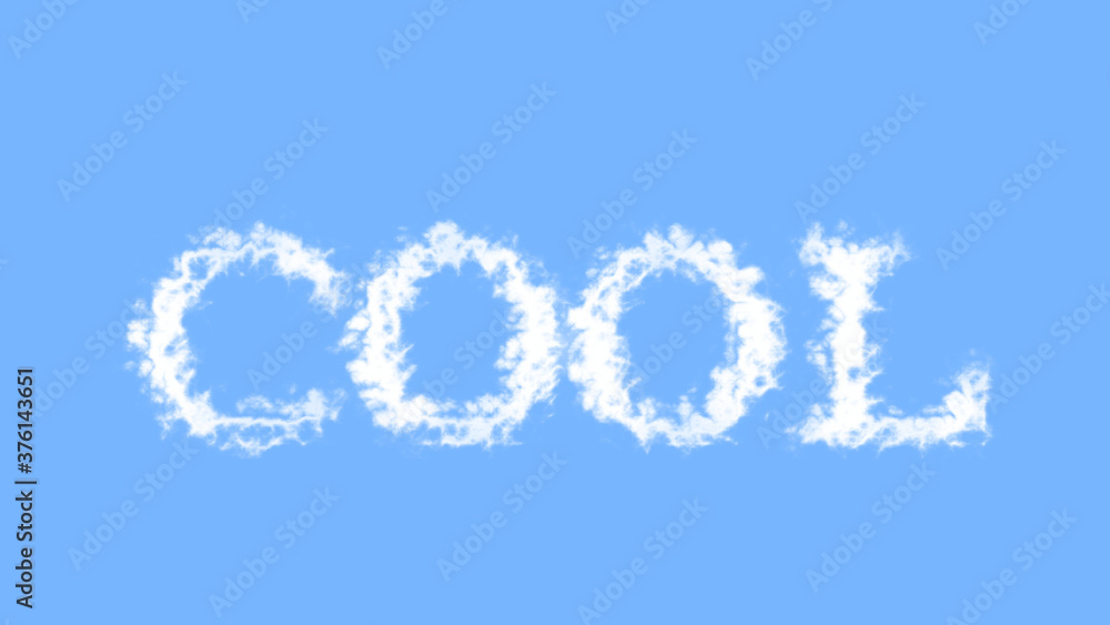 Cool cloud text effect sky isolated background. animated text effect with high visual impact. letter and text effect. 