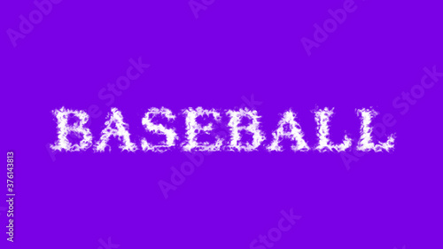 Baseball cloud text effect violet isolated background. animated text effect with high visual impact. letter and text effect. 