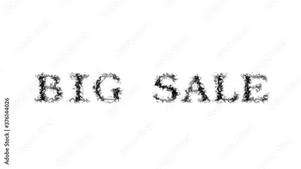 Big Sale smoke text effect white isolated background. animated text effect with high visual impact. letter and text effect. Big Sale smoke text effect white isolated background. animated text effect with high visual impact. letter and text effect.