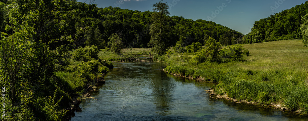 Fototapeta premium natur pur fluss und bäume